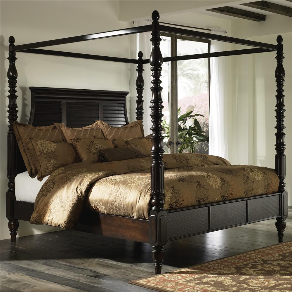 Ashley Cassimore Canopy Bedroom Set Natural marble tops off the